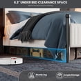 thumbnail image 5 of King Bed Frame with Velvet Headboard, Upholstered Soft Corduroy Fabric Platform with Wooden Slats Support & Heavy Duty Feet, No Box Spring Needed, Noise Free, Easy Assembly, 5 of 6