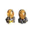 thumbnail image 3 of Yellow Resin Transparent Lava Dragon Egg Sculpture Decor, 3 of 4