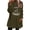 Army Green, variant on Women's Fleece Tunic Sweatshirt Funny "I'm Fine" Graphic Print Long Sleeve Crew Neck Mid-Length Pullover with Pockets Casual Winter Top