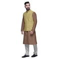 thumbnail image 2 of Atasi Kurta Pyjama pour Homme Veste Col Mandarin Indien Imprimé Ensemble de Tenue Ethnique, 2 of 5