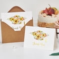 thumbnail image 4 of Graduation Thank You Cards 2026, 50 Pack, With Self-adhesive Envelopes and Stickers, Flower and Grad Cap Foil Design, 4 of 7