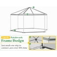 thumbnail image 4 of Jocisland 13.5x13.5x9 ft Hexagonal Walk-in Greenhouse for Outdoors, Heavy-Duty Greenhouse with Windbreak Ropes, PE Cover for Garden, White/Green, 4 of 9