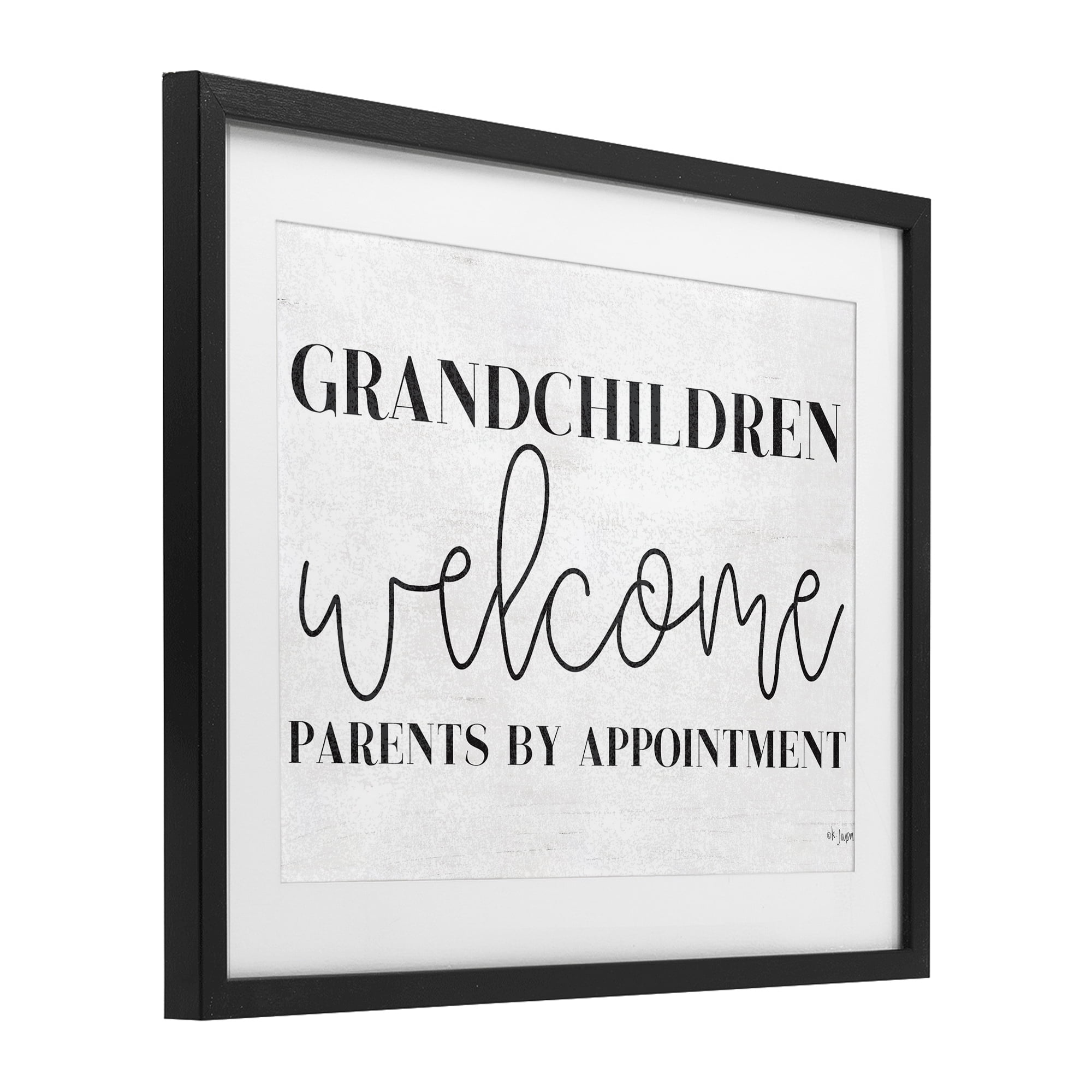 Stupell Industries Grandchildren Welcome Parents by Appointment Black Framed Print Under Glass, design by Jaxn Blvd.