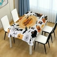 thumbnail image 6 of Coolnut Halloween Pattern Rectangle Tablecloth 60x108In,Dinner Table Cover for Outdoor & Indoor Patio, Picnic, BBQ, Holiday Party Halloween Decoration, 6 of 7