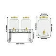 thumbnail image 2 of CUITING 2 Pack Distributeur de Boissons en Verre Transparent Double Gallon avec Couvercles en Métal Doré et Robinet Inclus, 2 of 10