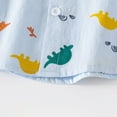 thumbnail image 7 of Hiijoy Toddler Boys Cartoon Dinosaur Prints Pocket Shirt Short Sleeve Button-Down Shirt, 7 of 7
