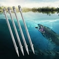 thumbnail image 2 of Gaff Hook, Fishing Gaff, Fishing Spear, 4 pcs Stainless Steel Single Prong Harpoon Barb Fish Spear Fishing Spear Frog Gigging Spear for Outdoor Fishing Tackle, 2 of 7