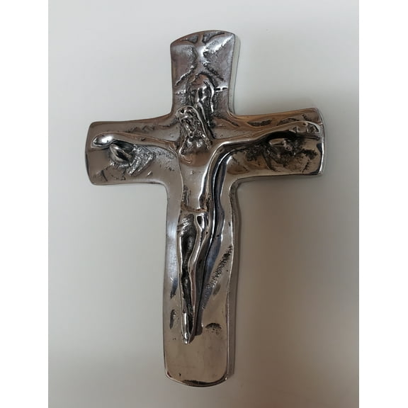 Mexican Pewter Cross Holy Trinity