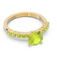 thumbnail image 5 of 2.25 Carat Round Cut Peridot Gemstone Latest Engagement Ring for Girls Solid 14K Yellow Gold Size 7 by Diamond-Capitals, 5 of 7