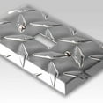 thumbnail image 2 of Amerelle Diamond Plate Single Rocker Stamped Aluminum Wallplate, 2 of 3