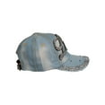 thumbnail image 3 of Top Headwear Cursive Love Stoned Distressed Denim Fashion Baseball Cap - Denim, 3 of 3
