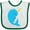 White and Green, variant on Inktastic Narwhal Boys or Girls Baby Bib