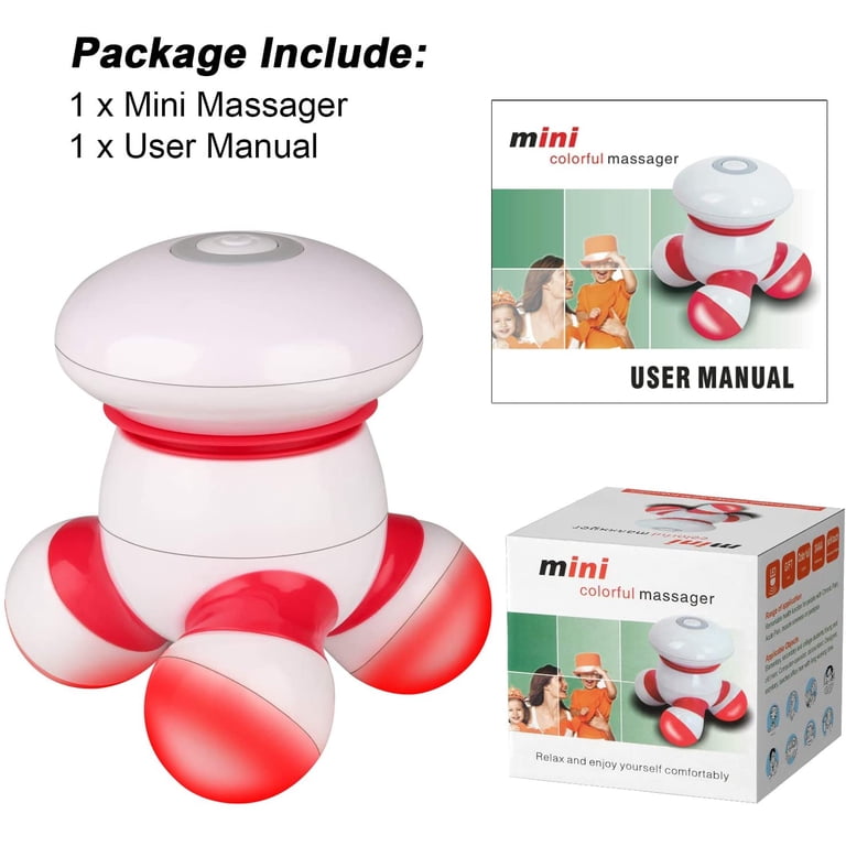 mini vibrating body massager Mini Portable handheld Vibrating Body Massager with LED Light for Hand Head  Neck Back Legs Arms Pain Release main image 0