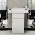 thumbnail image 5 of Reshable 3-Layer Beauty Salon Storage Cabinet W/ 6 Hair Dryer Holders＆2 Lockable Drawers, White, 5 of 17