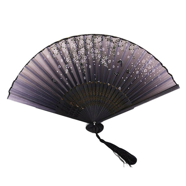 Juego De Abanicos De Papel De Mano Abanico Plegable Decorativo De Estilo Antiguo Chino Para Salón, Sala De Estar, Baile Tradicional Japonés Tejido De Poliéster Madera Artesanal