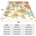 thumbnail image 6 of Floral Blanket Vintage Soft Warm Throw Blankets Lightweight Cozy Throws Retro Watercolor Flower Modern Aesthetic Gifts for Adult for Living Room Bedding Couch Farmhouse Decor 60x80in, 6 of 6