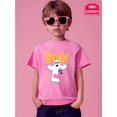 thumbnail image 1 of T-Shirt de Rentrée Scolaire pour Filles - Coton Confortable, Imprimé Dessin Animé Coloré, Manches Courtes, Style Décontracté d'Été avec Graphisme Arc-en-Ciel, Fournitures Scolaires pour Fille, 1 of 6