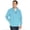 Aqua, variant on Apparel 9359 Crosswind Quarter Zip Sweatshirt-Navy Heather-L