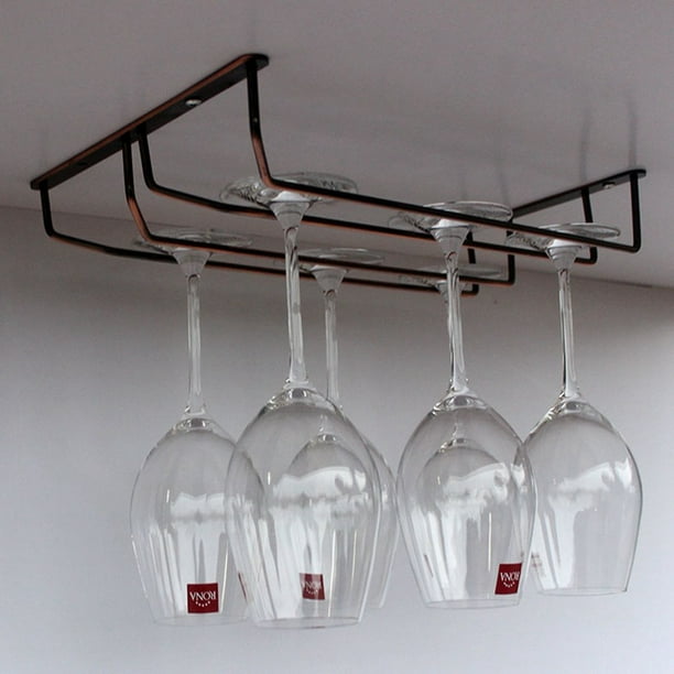 Pro Space 3 Rows Wine Glass Rack Under Stemware Hanger Drying