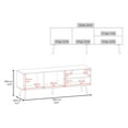 thumbnail image 4 of Depot E-Shop Ekwok TV Stand, 1 Door, 3 Shelves, White, 4 of 7