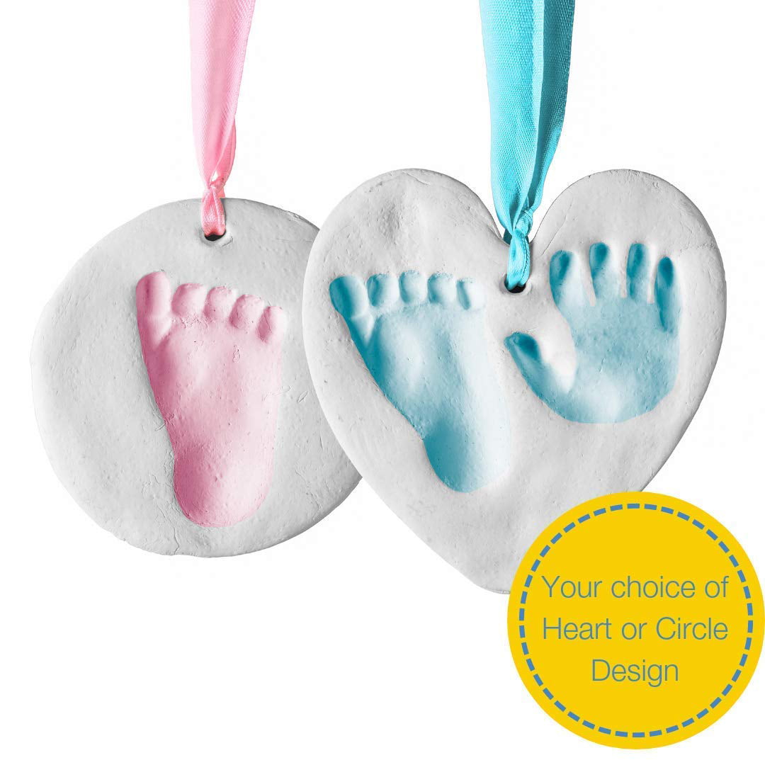 Bubzi Co Baby Handprint Footprint Clay Ornament Kit For Newborns Infants Personalized Keepsake For Baby Nursery Decor Unique Keepsake For Baby Shower Great Baby Gift For Baby Registry