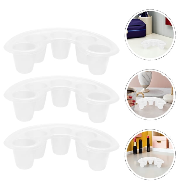 COOPHYA 10Pcs Plastic Nail Soaking Bowls for Use with Finger Separation and Safe Cleaning