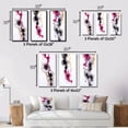 thumbnail image 4 of Designart "Ethereal Elegance Magenta Ink Clouds VI" Abstract Painting Wall Art Set Of 3 - Modern Gold Gallery Wall Set For Home Decor, 4 of 6