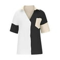 thumbnail image 6 of Aloohaidyvio Tops Plus Size Clearance,Fashion Women Tops Causal Button Patchwork Blouse T-Shirt, 6 of 6