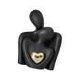 thumbnail image 4 of Mini estatua de pareja, escultura abstracta, decoración del hogar, escultura de pareja de cerámica para el día de San Valentín, sala de estar, Negro, 4 of 8