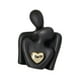 thumbnail image 4 of Estatua de pareja, estatua artística, decoración del hogar, regalo romántico, escultura abstracta moderna para Negro, 4 of 9