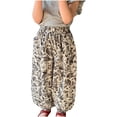 thumbnail image 1 of Odeerbi 1-10 Años Niñas Algodón Bloomers Verano Floral Ruffle Jogger Pantalones Flower Print Lindo Ocio Linterna Pantalones Pantalones Haren Con Bolsillo, 1 of 9