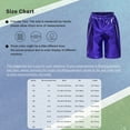 thumbnail image 6 of Sinleey Kids Boys Girls Shiny Metallic Hip Hop Dance Shorts Loose Elastic Waistband Leather Red 100, 6 of 6