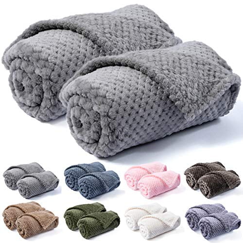 Dog Blanket or Cat Blanket or Pet Blanket, Warm Soft Fuzzy Blankets for Puppy, Small, Medium, Large Dogs or Kitten, Cats, Plush Fleece Throws for Bed, Couch, Sofa, Travel (S/24" x 32", Grey)