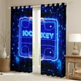 thumbnail image 2 of Manfei Hockey Game Black Out Curtains,Ball Sport Curtains Pack of 2 (42x63 Each),Blue Black Bedroom Curtains For Girls Kids,Super Cozy Room Decor, 2 of 6
