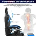 thumbnail image 4 of 450lbs Massage Gaming Chair PC Office Chair with Massage Lumbar and Footrest, Linkage Armrest, High Back Ergonomic Desk Chair Ergonomic PU Leather Executive Computer Chair Lumbar Support for Women Men, 4 of 7