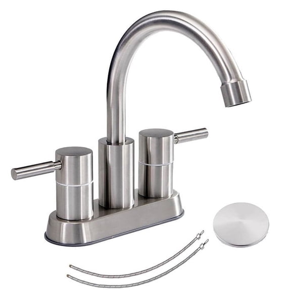 Senlese 62-LFDJXW2-AGDYS Brass Brushed NickelVanity Mixer Faucet