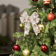 thumbnail image 4 of Cqxid Hangs Under $5 Christmas Ribbon Wired Edge Decorations 6.5CM Linen Printed Elk Christmas Tree Ribbon Gift Box Packaging Ribbon, 4 of 6