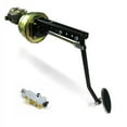 thumbnail image 1 of Universal Adjustable Firewall 7 in. Dual Brake Pedal Kit Disc & Drum Small Oval Chrome Pad, 1 of 1