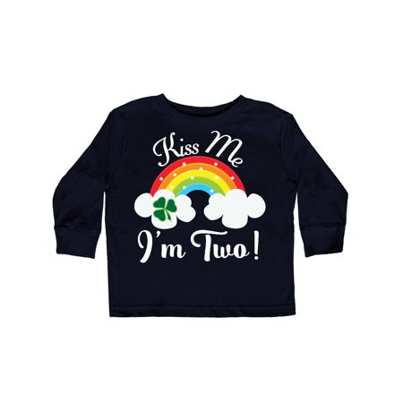 

Inktastic 2nd Birthday Kiss Me I m Two Gift Toddler Boy or Toddler Girl Long Sleeve T-Shirt