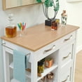 thumbnail image 5 of Homestyles Storage Plus Off White Wood Kitchen Cart, 5 of 8
