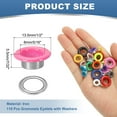 thumbnail image 2 of Uxcell 110 Pcs Grommets Eyelets with Washers 5/16" Grommets Kit Rose Red, 2 of 7