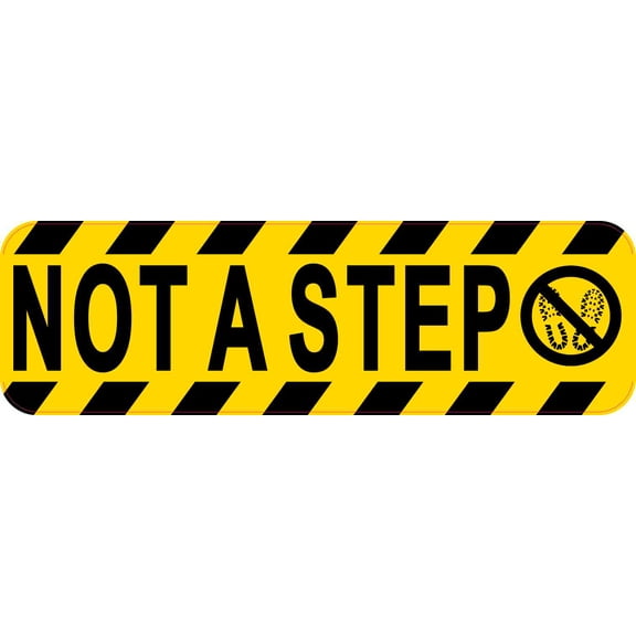 10in x 3in Symbol Not a Step Sticker