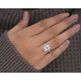 thumbnail image 3 of Cora Jewellery 3.5CT Radiant Moissanite Engagement Ring for Women, 10K White Gold, 6.5 US, 3 of 9