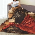 thumbnail image 6 of Honeii Western French Bulldog Cowboy Print Fleece Blanket - Throw Blanket for Bed, Sofa, Couch, Camping, and Travel , Microplush Ultra Soft Warm Blanket-50"x40", 6 of 7