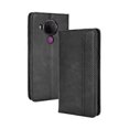 thumbnail image 1 of (Black)For Nokia 5.4 Magnetic Buckle Retro Crazy Horse Texture Horizontal Flip Leather Case, 1 of 5