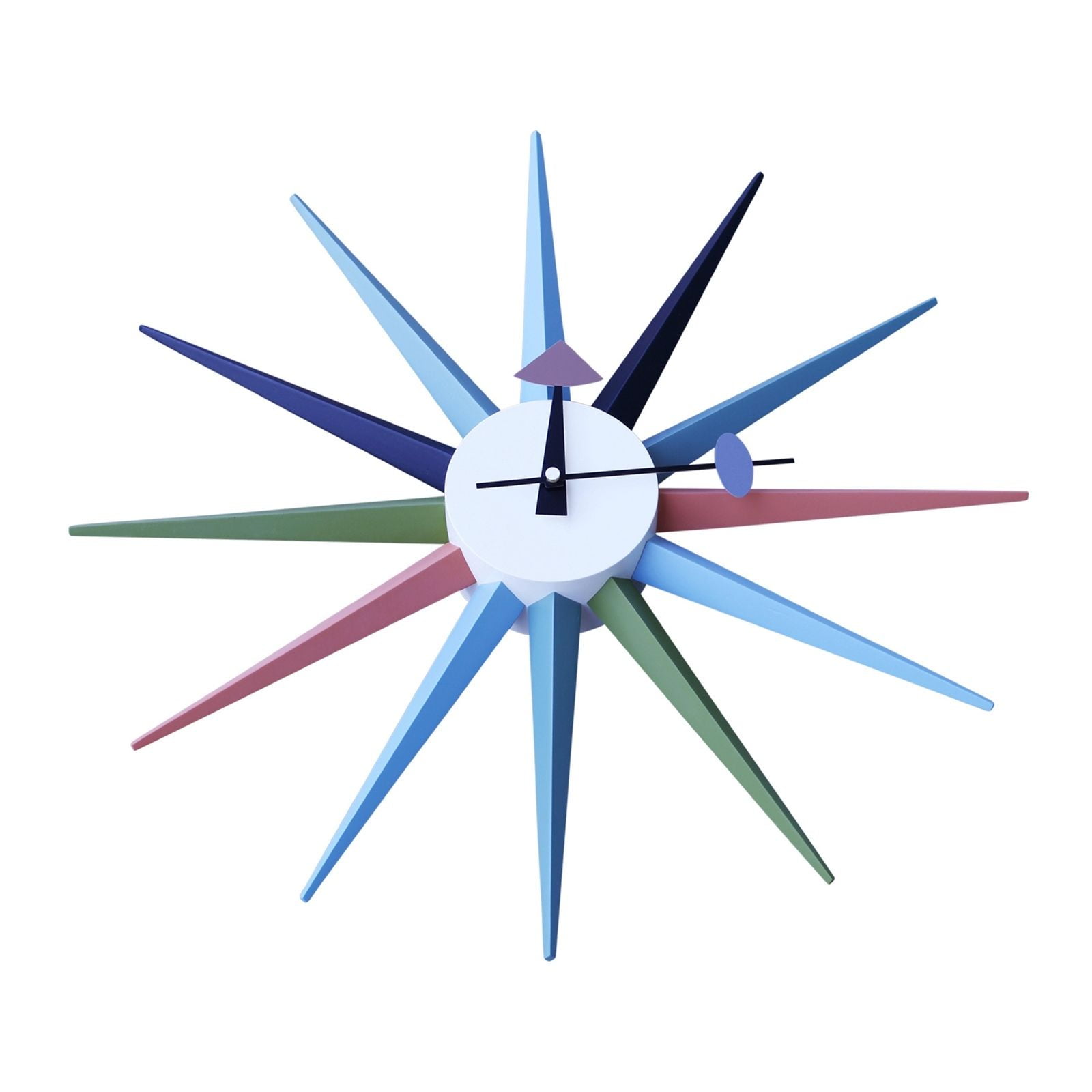 Nelson Inspired Sunburst Clock Multicolor