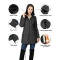 thumbnail image 4 of Off Road Ventures Women's Lightweight Puffer Jacket Hooded Water-Resistant Windproof Quilted Puffer Coat Outwear, 4 of 7