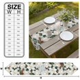 thumbnail image 3 of Spring Magnolia Blossom Table Runner Linen Burlap Table Runner 72 Inches Long White Flowers Leaves Plants Country Dresser Scarves for Kitchen Island Coffee Dining Room Party Holiday Decor 18"x72", 3 of 8