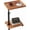 Square wood color, variant on C Table End Table Adjustable Height, 360°Swivel TV Tray Tables for Small Spaces, That Slide Under Sofa with Wheels, Side Tables for Eating On Couch, Bedroom or Livingroom, Wood Color