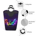 thumbnail image 2 of DouZhe 50L Rectangular Laundry Basket, Rainbow LGBT Pride Flag Prints Waterproof Foldable Laundry Hamper with Aluminum Handles, 2 of 6